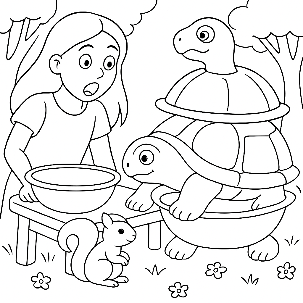 Раскраска по сказке "Три дочери"