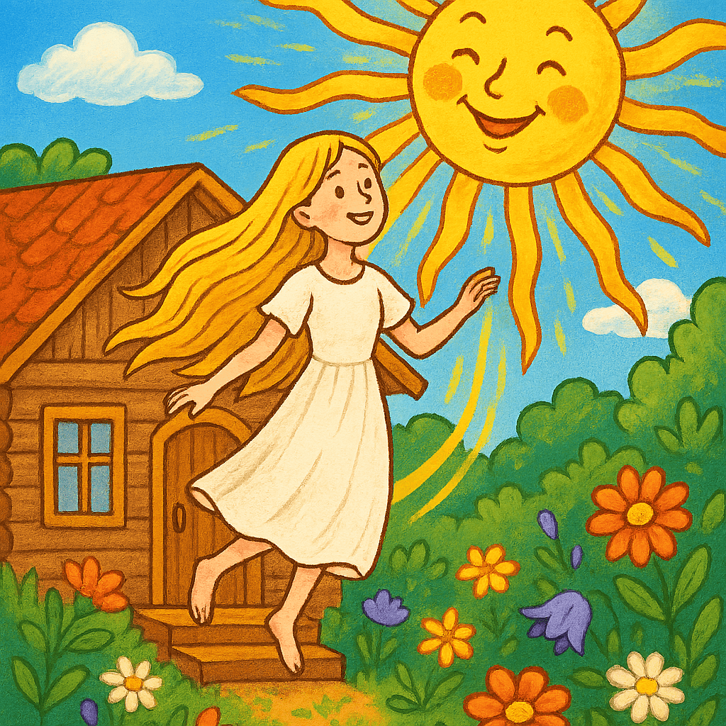 Солнце уносит старшую дочь.