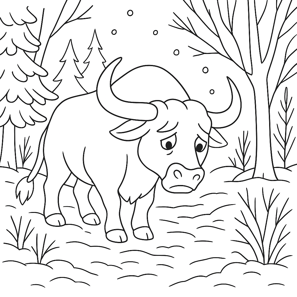 Раскраска по сказке "Зимовье зверей"