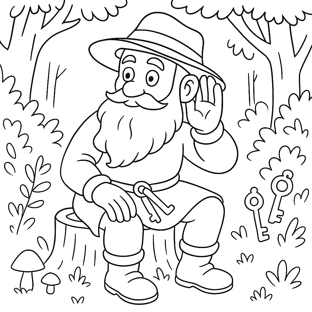 Раскраска по сказке "Музыкант"