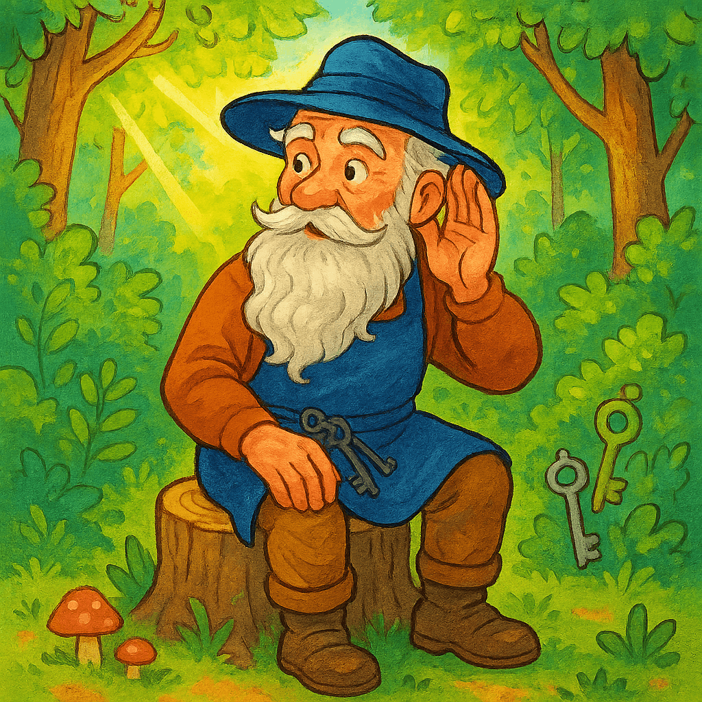 Старик медвежатник, прислушивающийся к звукам леса