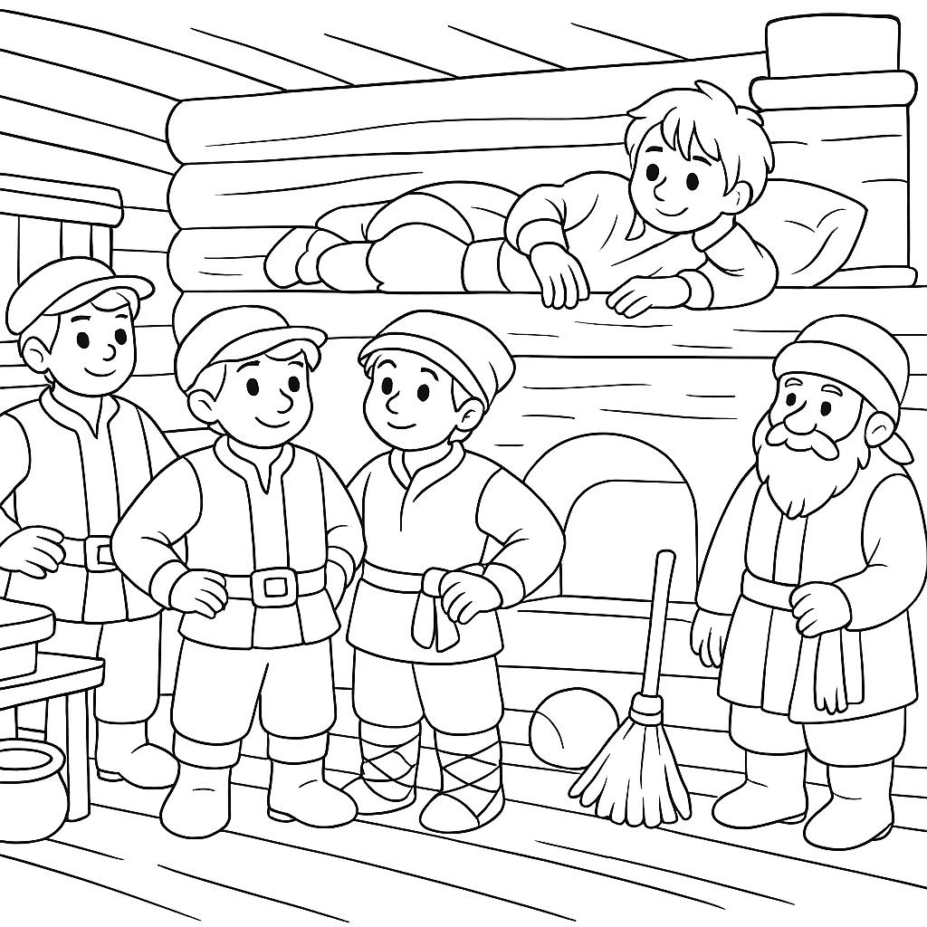 Раскраска по сказке "Сивка-Бурка"