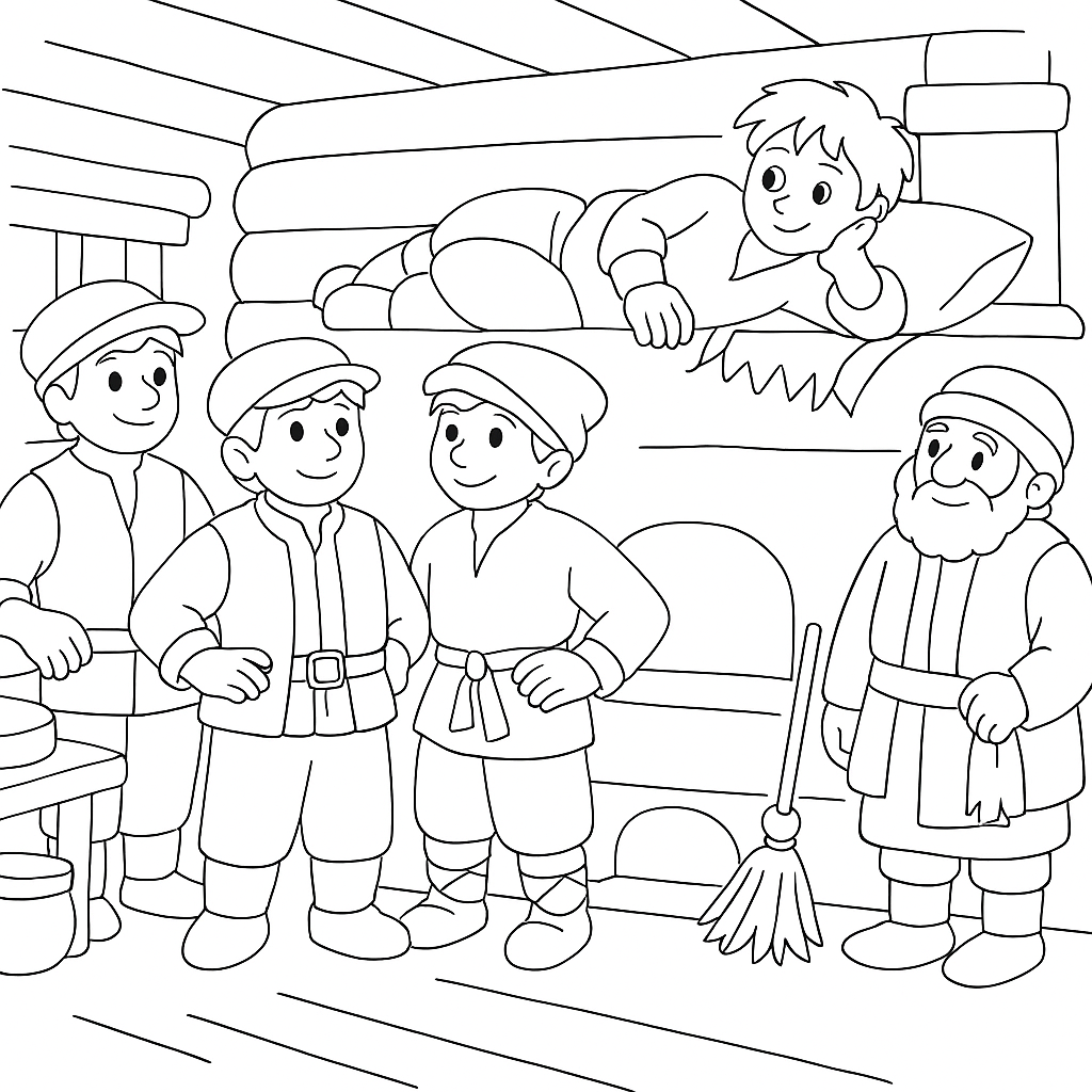 Раскраска по сказке "Сивка-Бурка"