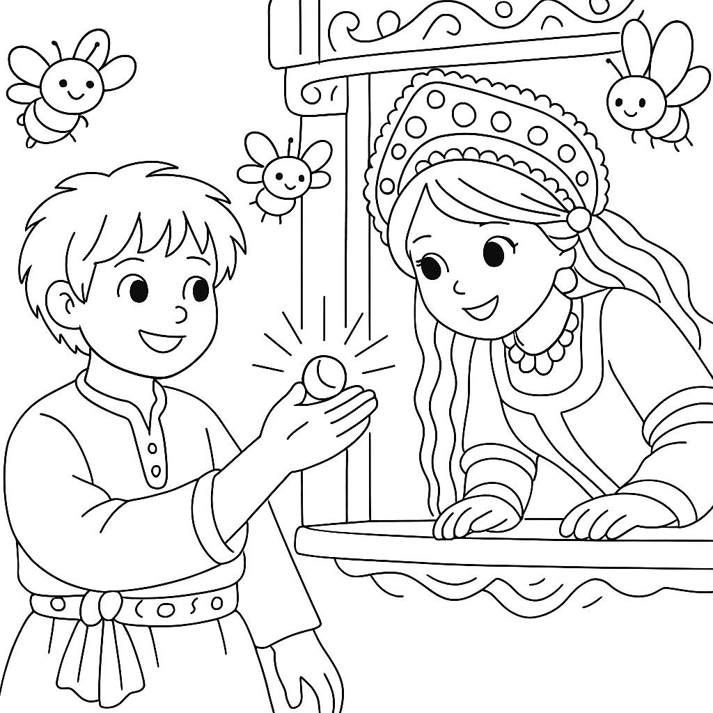 Раскраска по сказке "Сивка-Бурка"