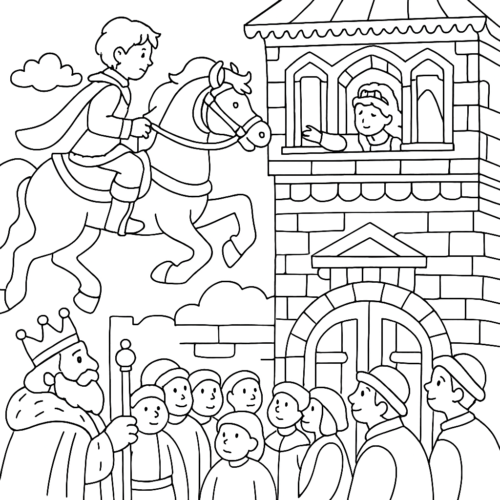 Раскраска по сказке "Сивка-Бурка"