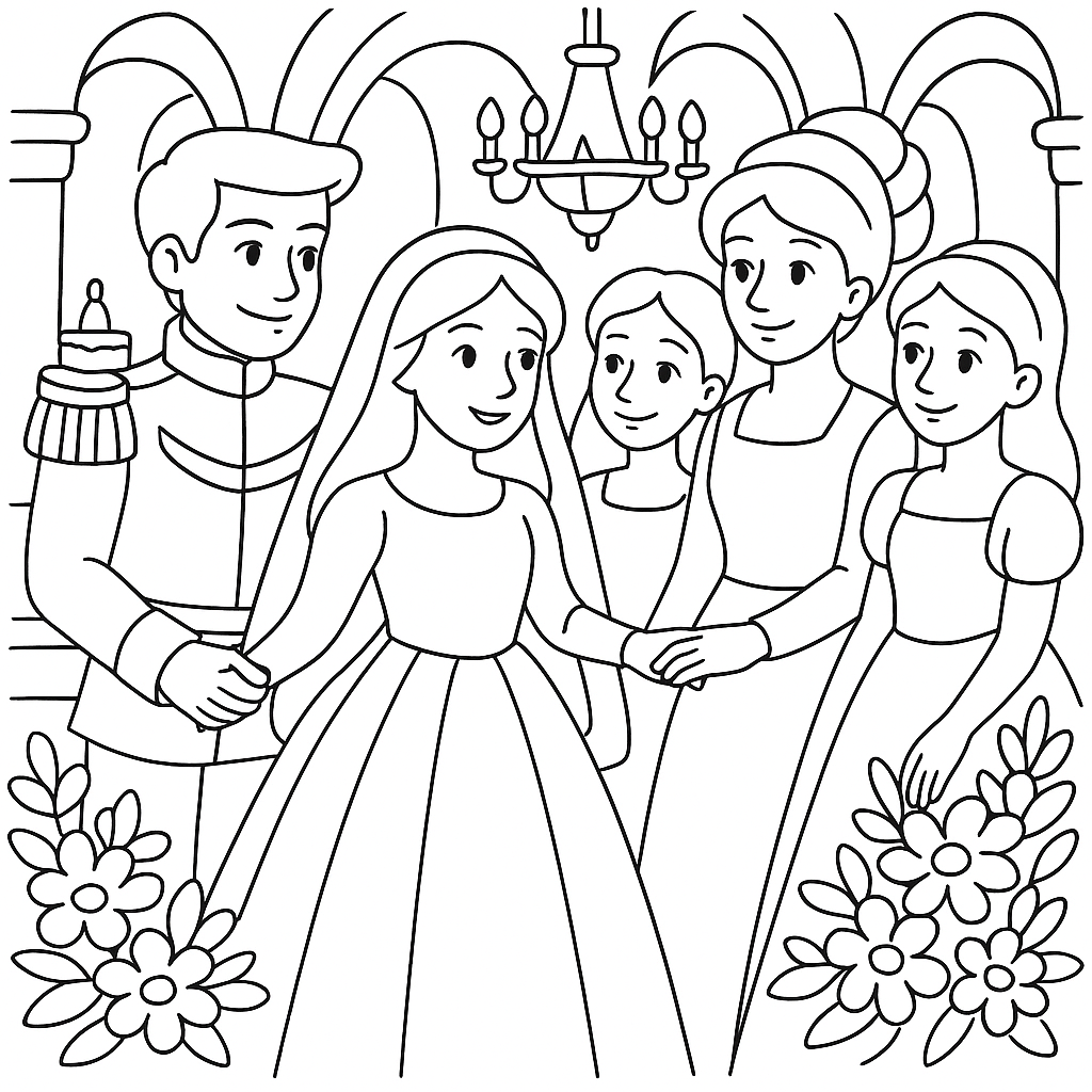 Раскраска по сказке "Золушка"