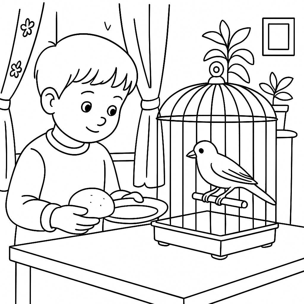 Раскраска по сказке "Воробей"