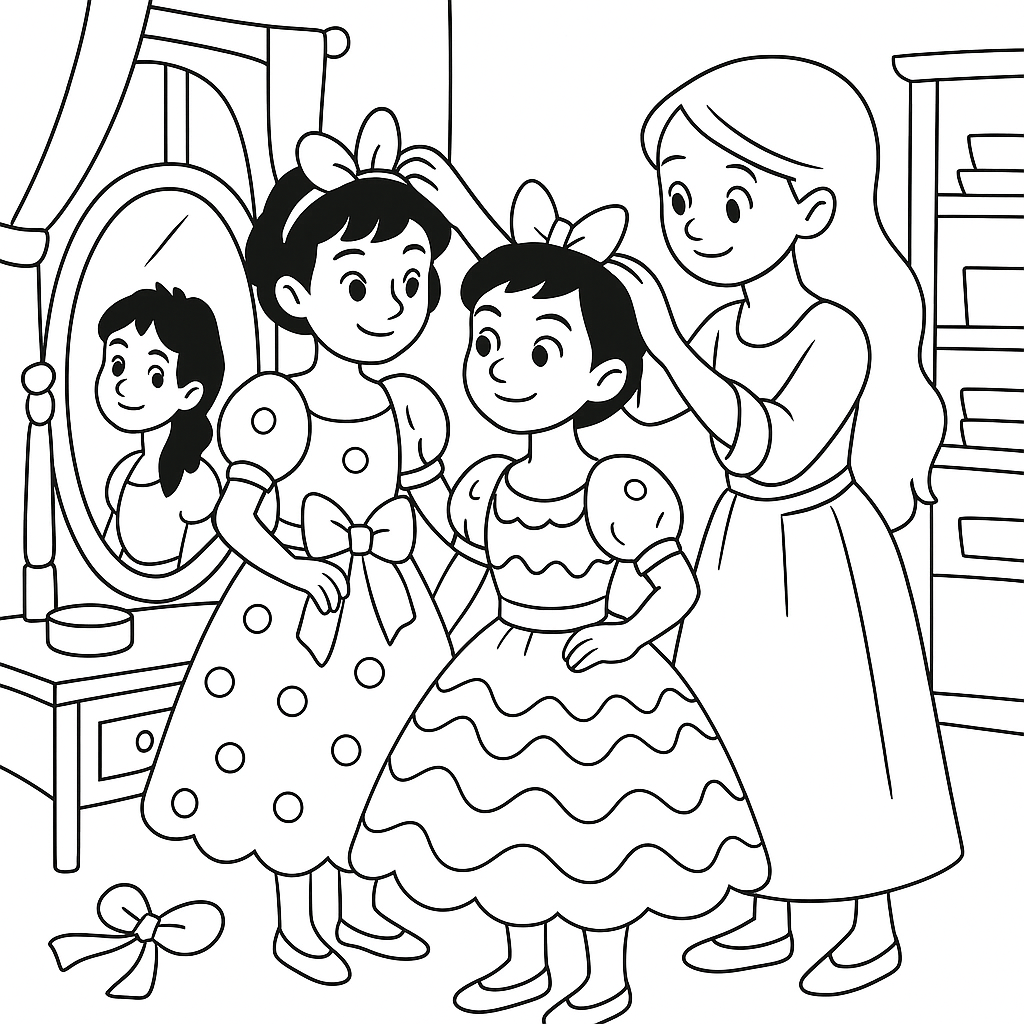 Раскраска по сказке "Золушка"