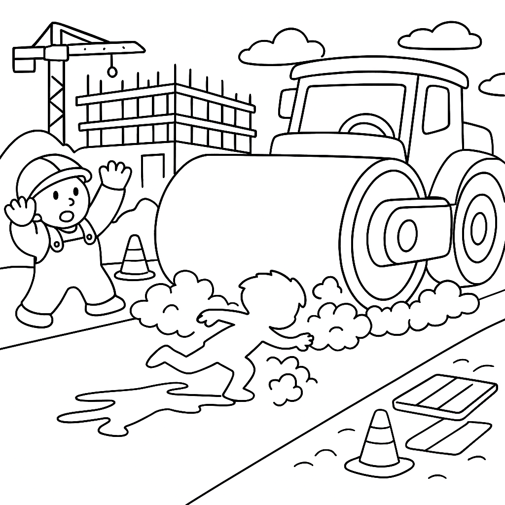 Раскраска по сказке "Удивительные приключения мальчика без тени и тени без мальчика"