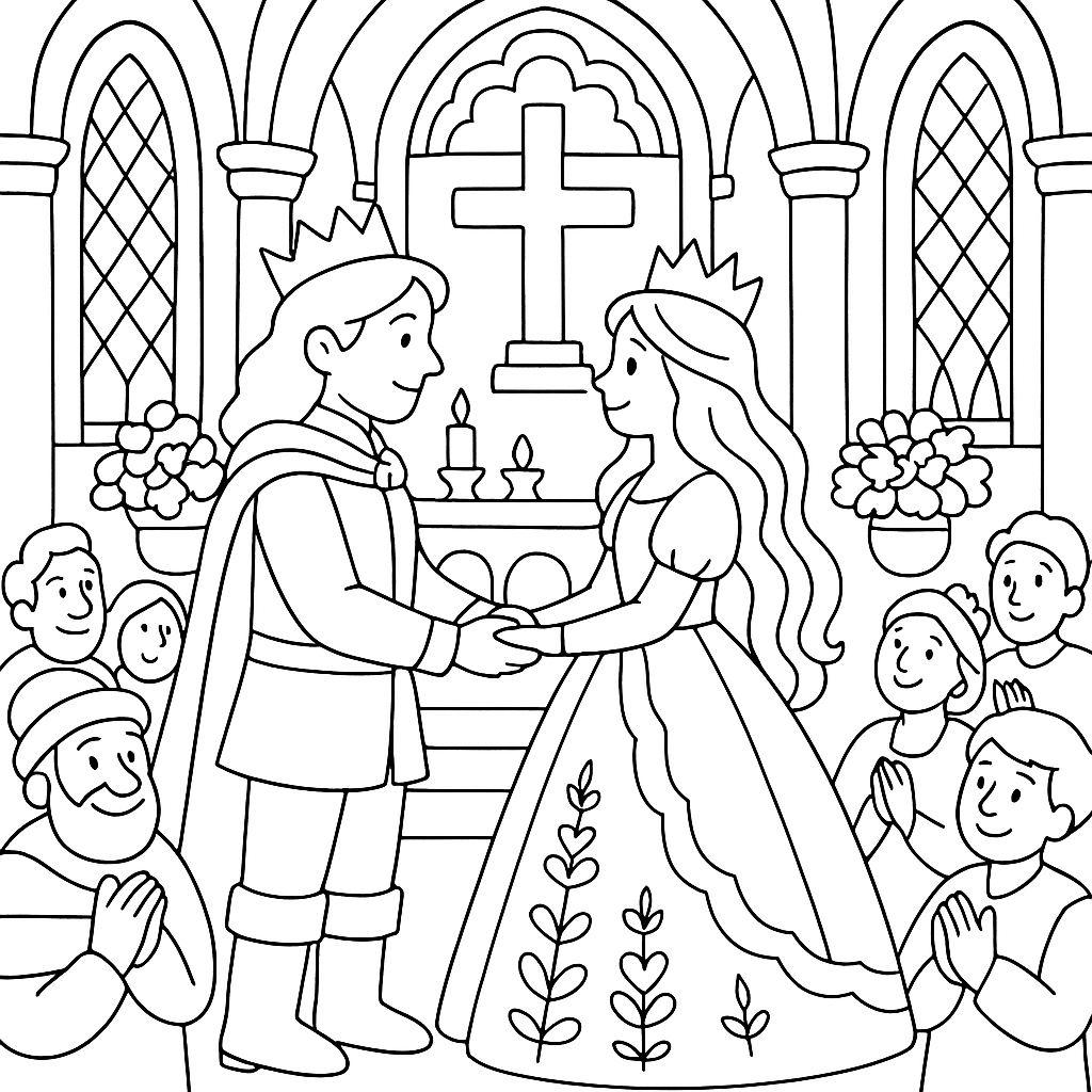 Раскраска по сказке "Спящая красавица"