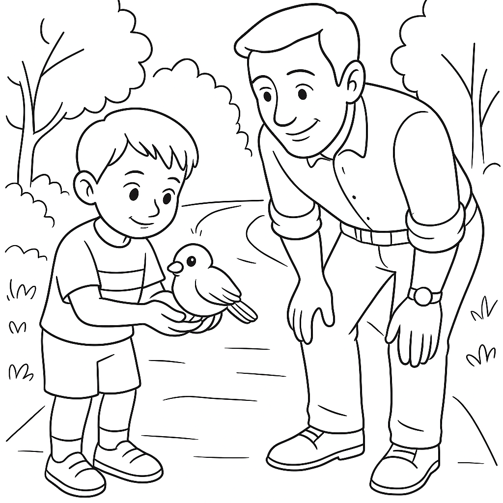 Раскраска по сказке "Воробей"