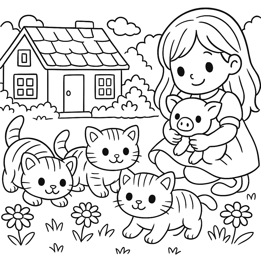 Раскраска по сказке "Поросёнок"