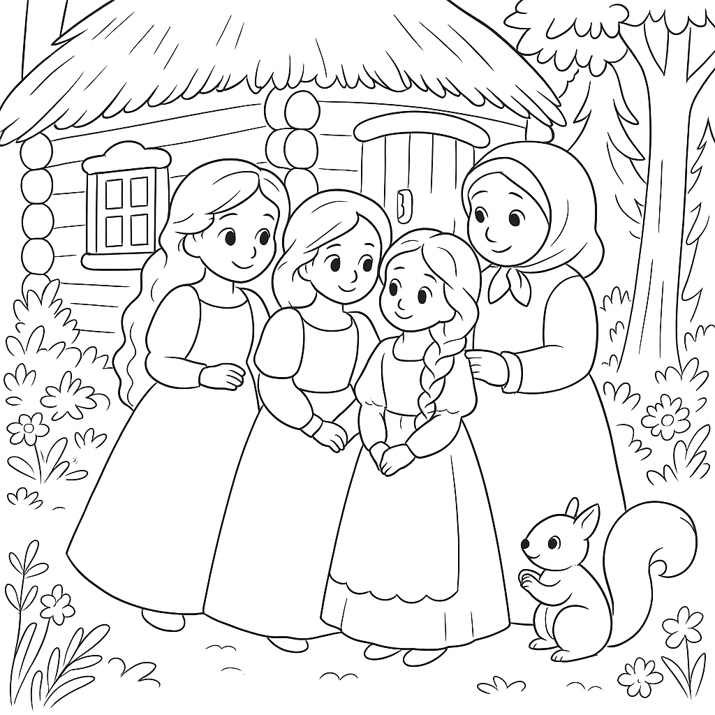 Раскраски: Три сестры