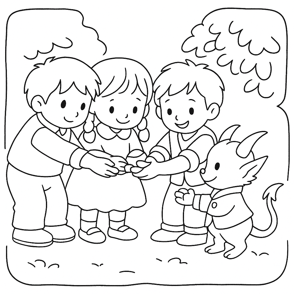 Раскраска по сказке "Крепкий орешек"