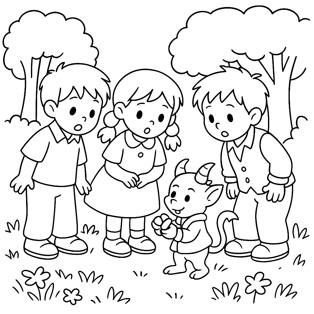 Раскраска по сказке "Крепкий орешек"