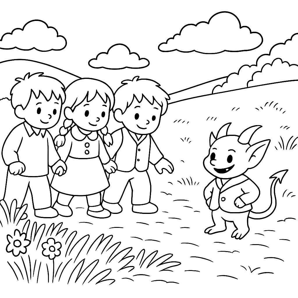 Раскраска по сказке "Крепкий орешек"