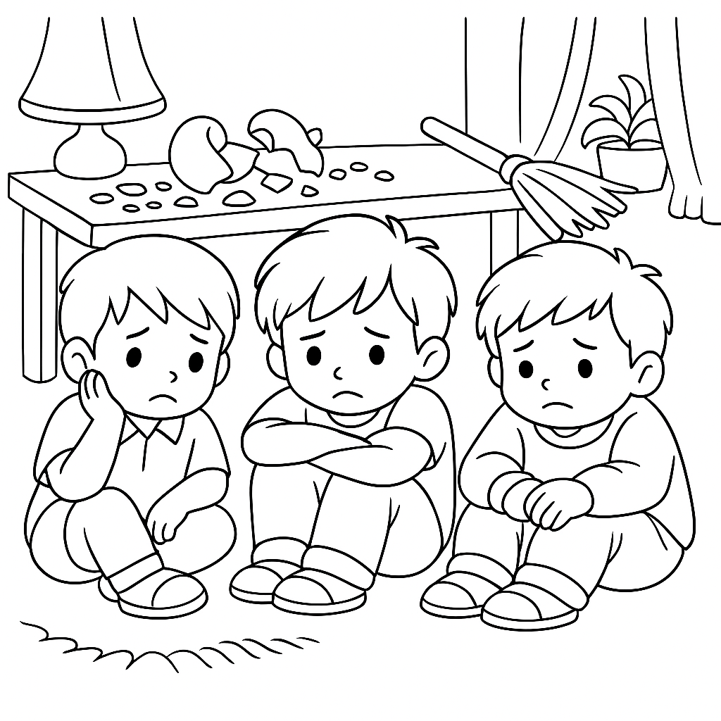 Раскраска по сказке "Находчивость"