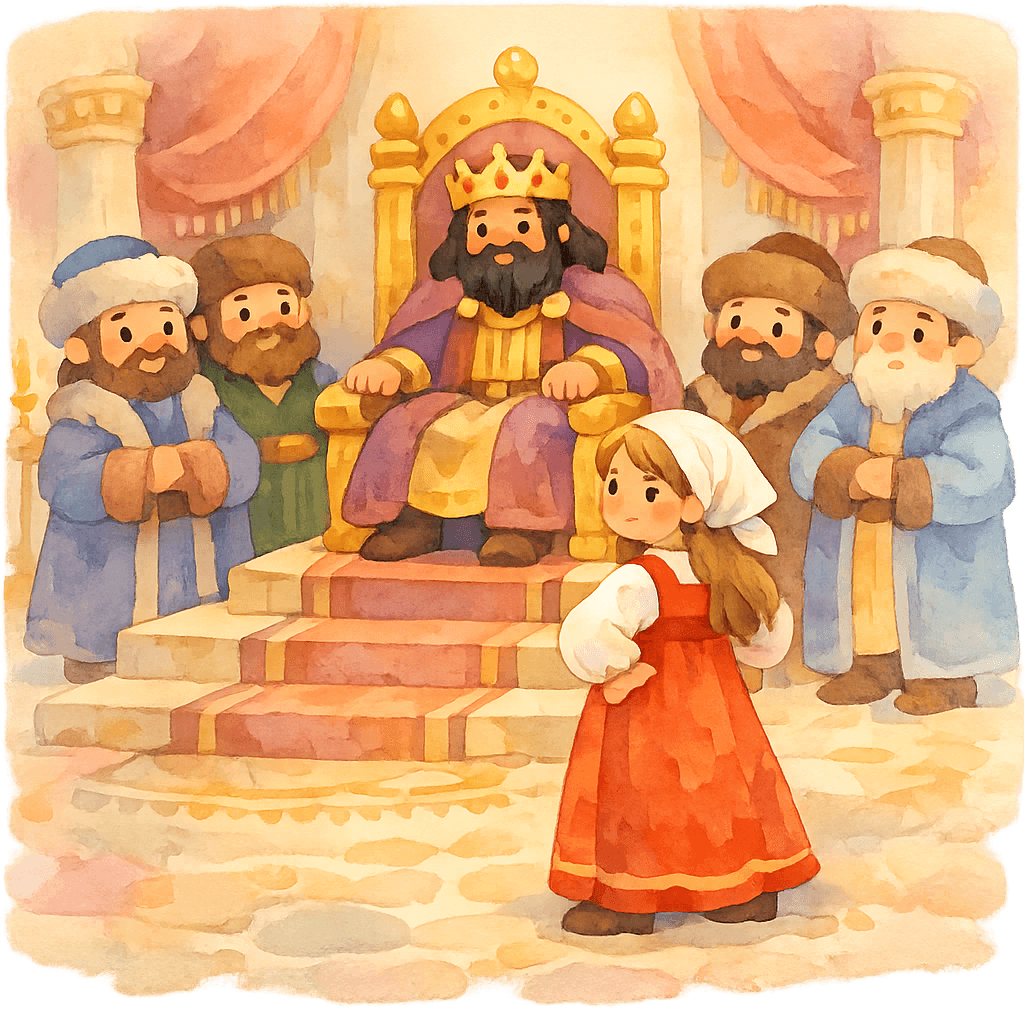 Авдотья смело просит у царя Бахмета отпустить пленных