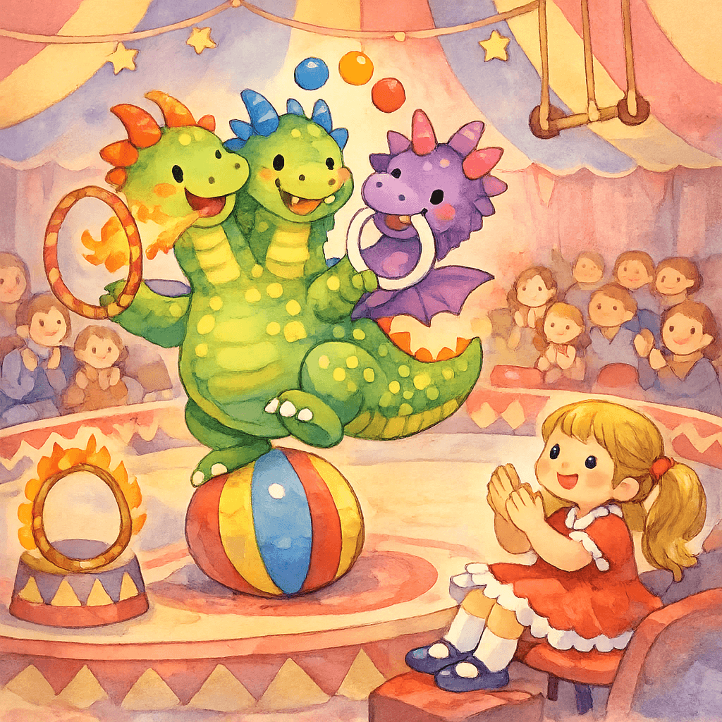 Дракон выступает в цирке, Света аплодирует в зале