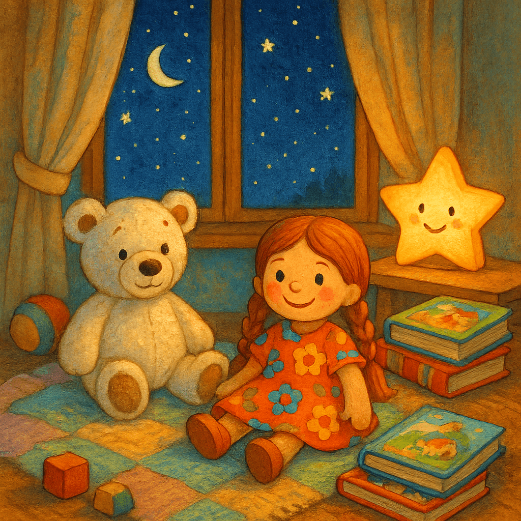 Спящие игрушки в уютной комнате