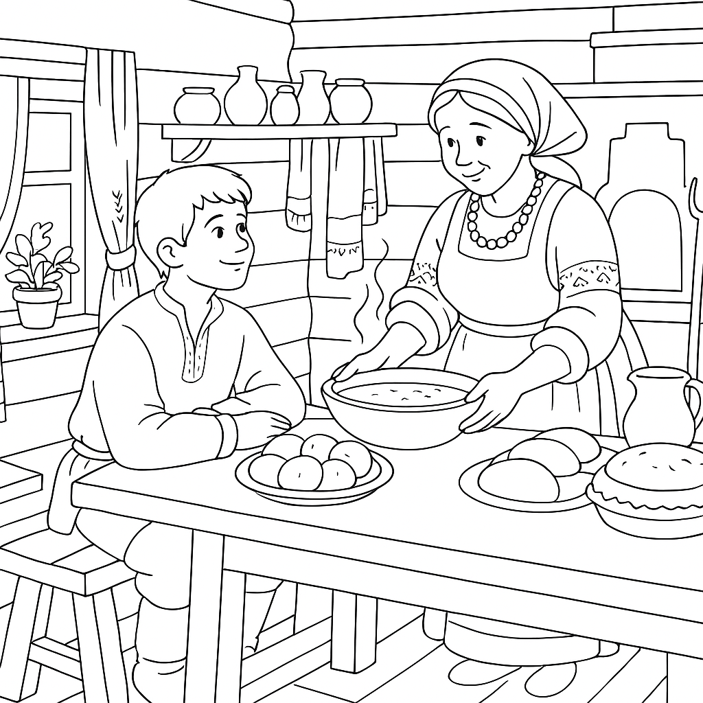 Раскраска по сказке "Потерянное слово"