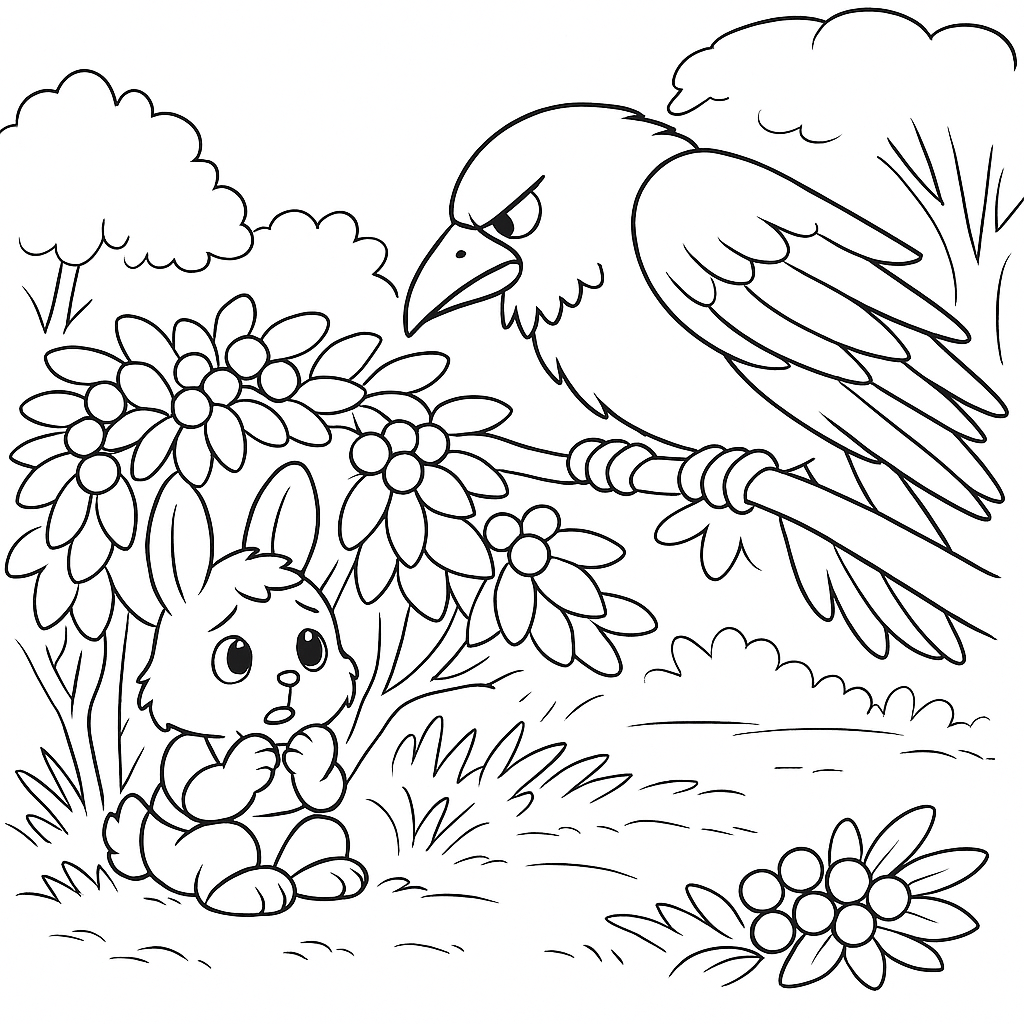 Раскраска по сказке "Заяц хвастун"