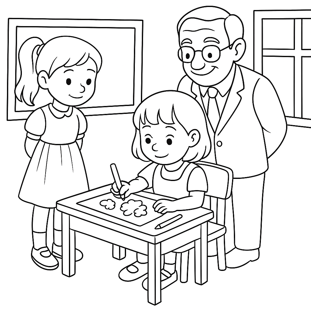 Раскраска по сказке "Синие листья"