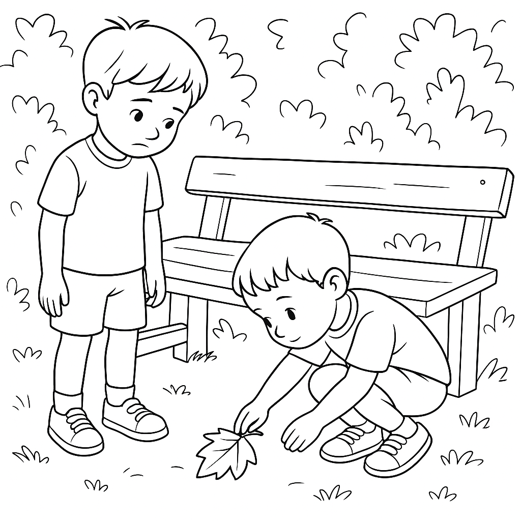 Раскраска по сказке "Красный грузовик и яблочное приключение"