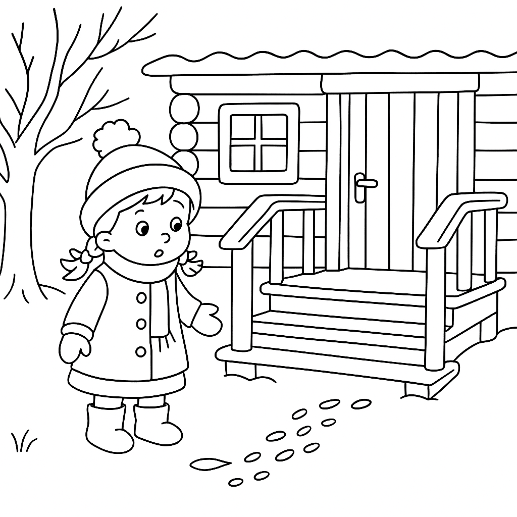 Раскраска по сказке "Что за зверь?"