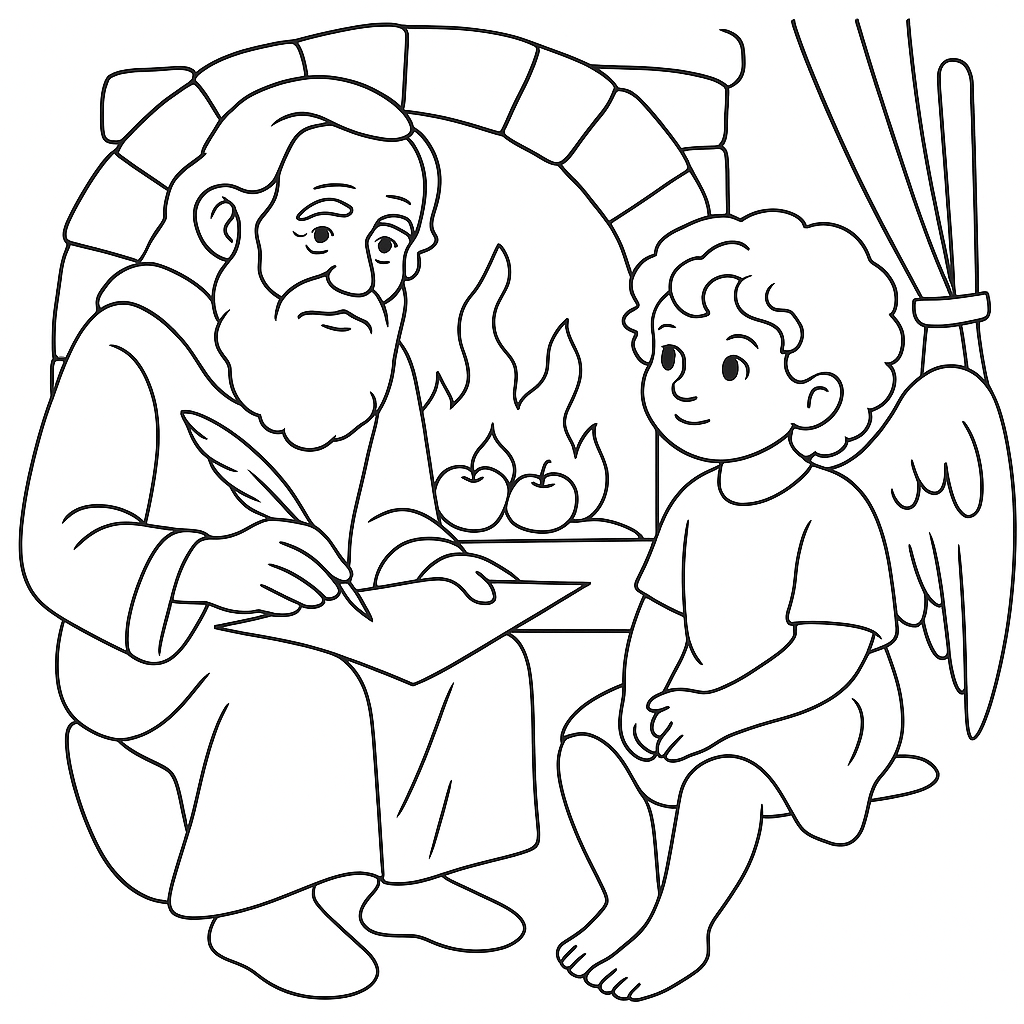 Раскраска по сказке "Скверный мальчишка"