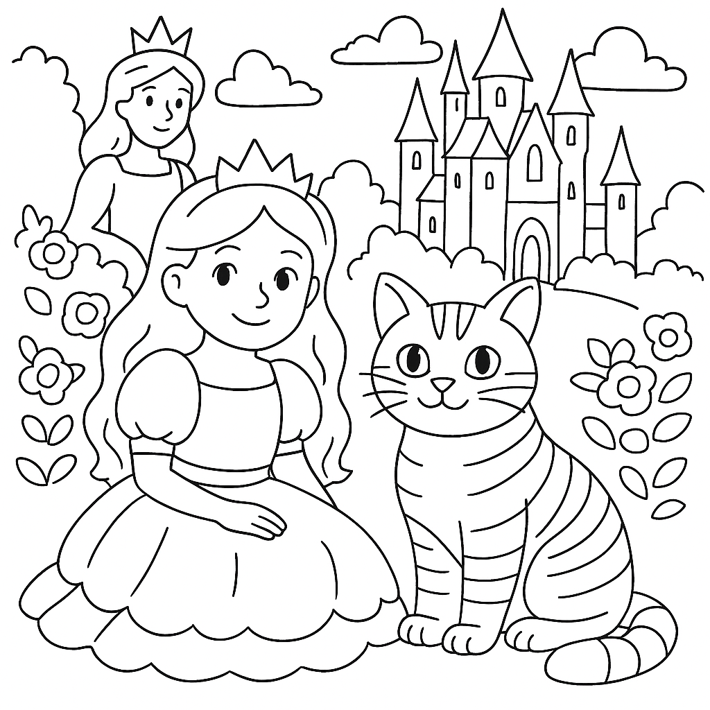 Раскраски: Кип, заколдованный кот