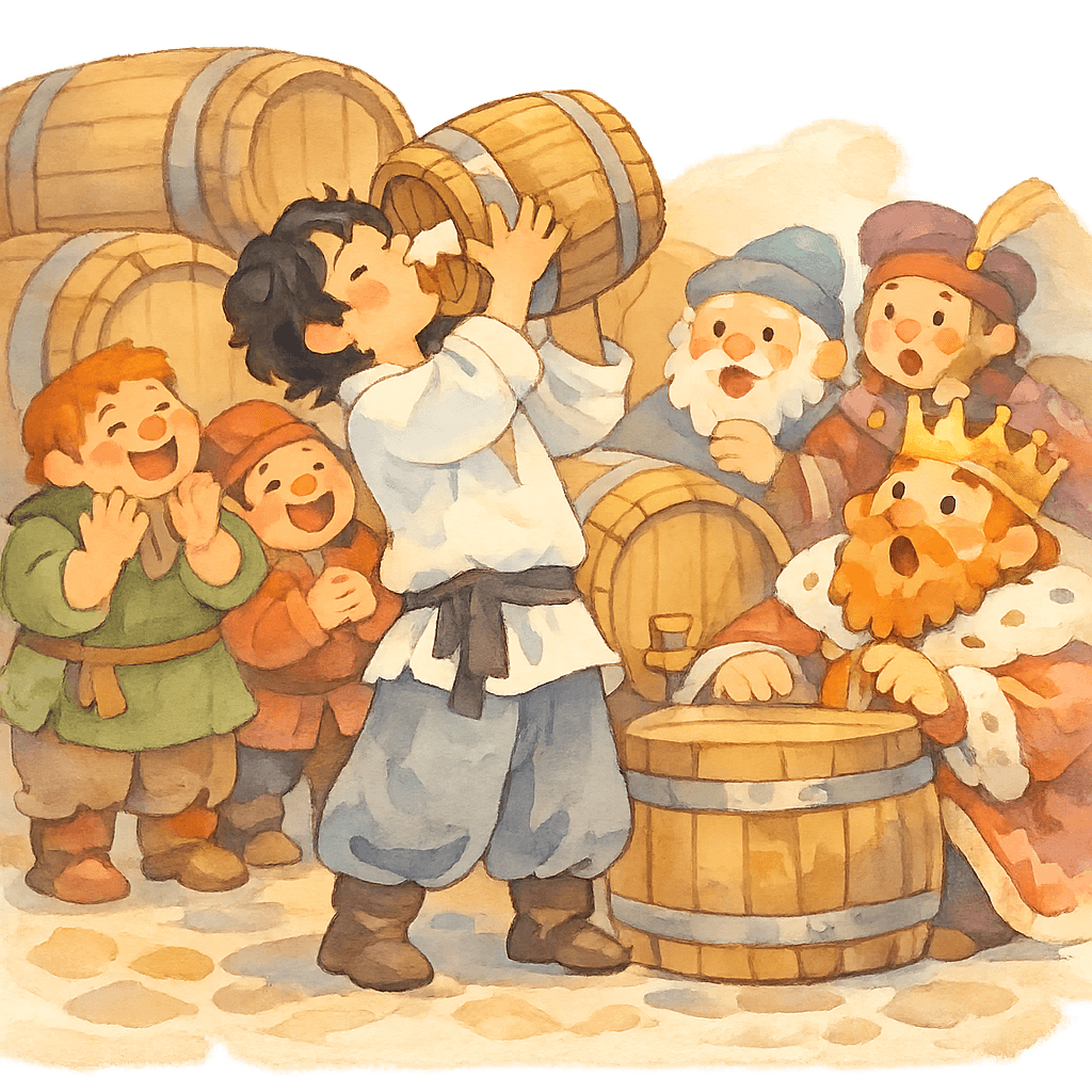 Опивало выпивает пиво прямо из бочки