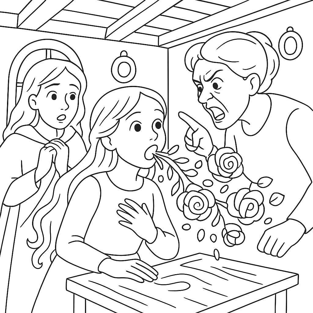 Раскраска по сказке "Волшебство"