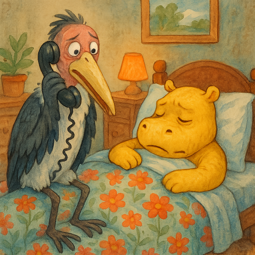 Марабу звонит Доктору, Бегемот жёлтый как лимон