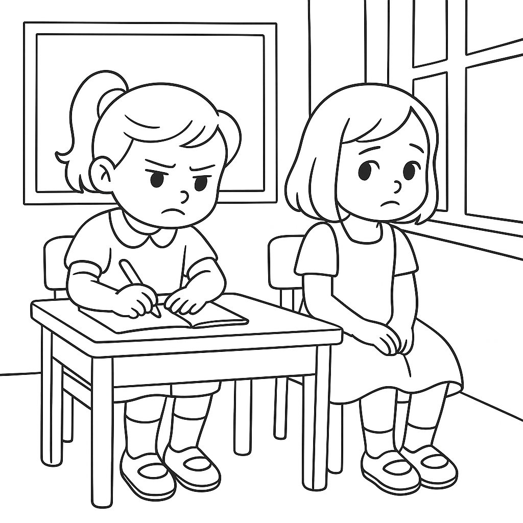 Раскраска по сказке "Синие листья"