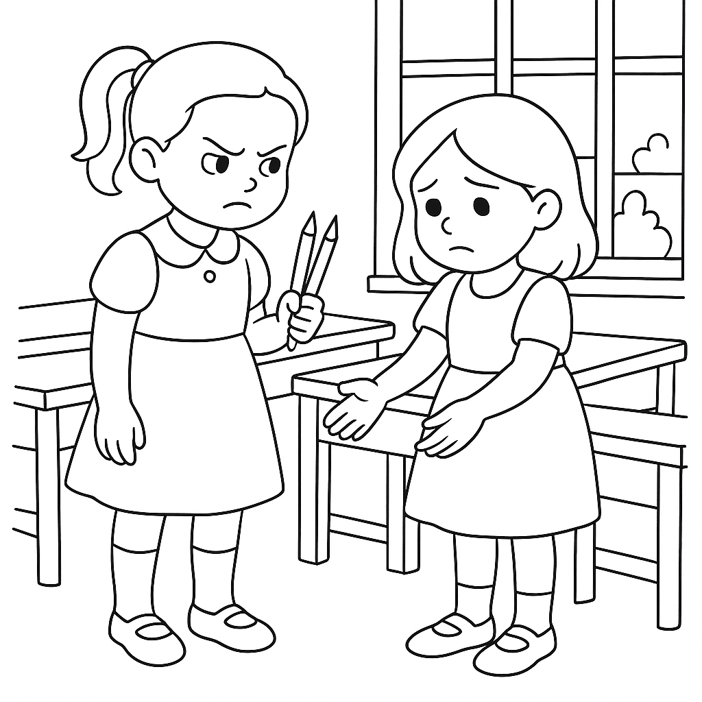 Раскраска по сказке "Синие листья"