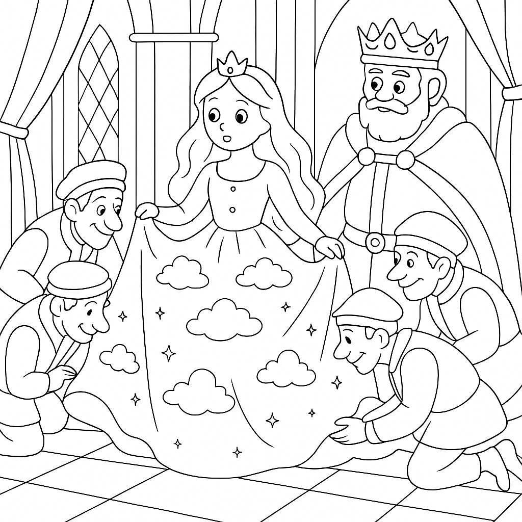 Раскраска по сказке "Ослиная шкура"