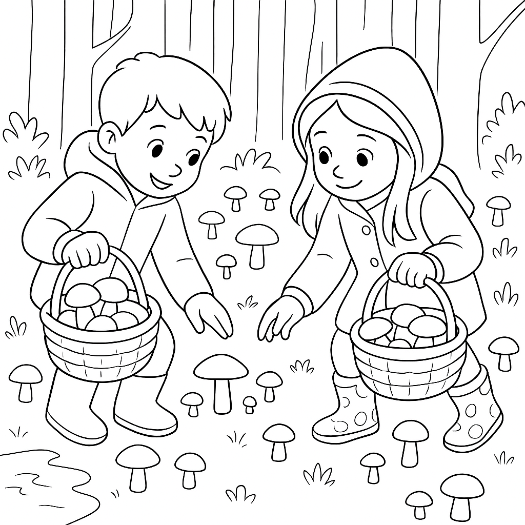 Раскраска по сказке "Какие бывают дожди"