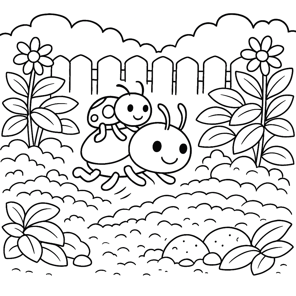 Раскраска по сказке "Как муравьишка домой спешил"