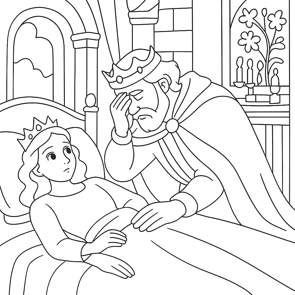 Раскраска по сказке "Ослиная шкура"