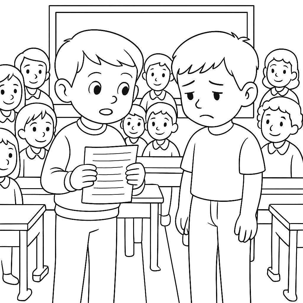 Раскраска по сказке "Вырванный лист"