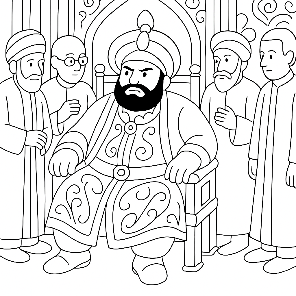 Раскраска по сказке "Верное средство"