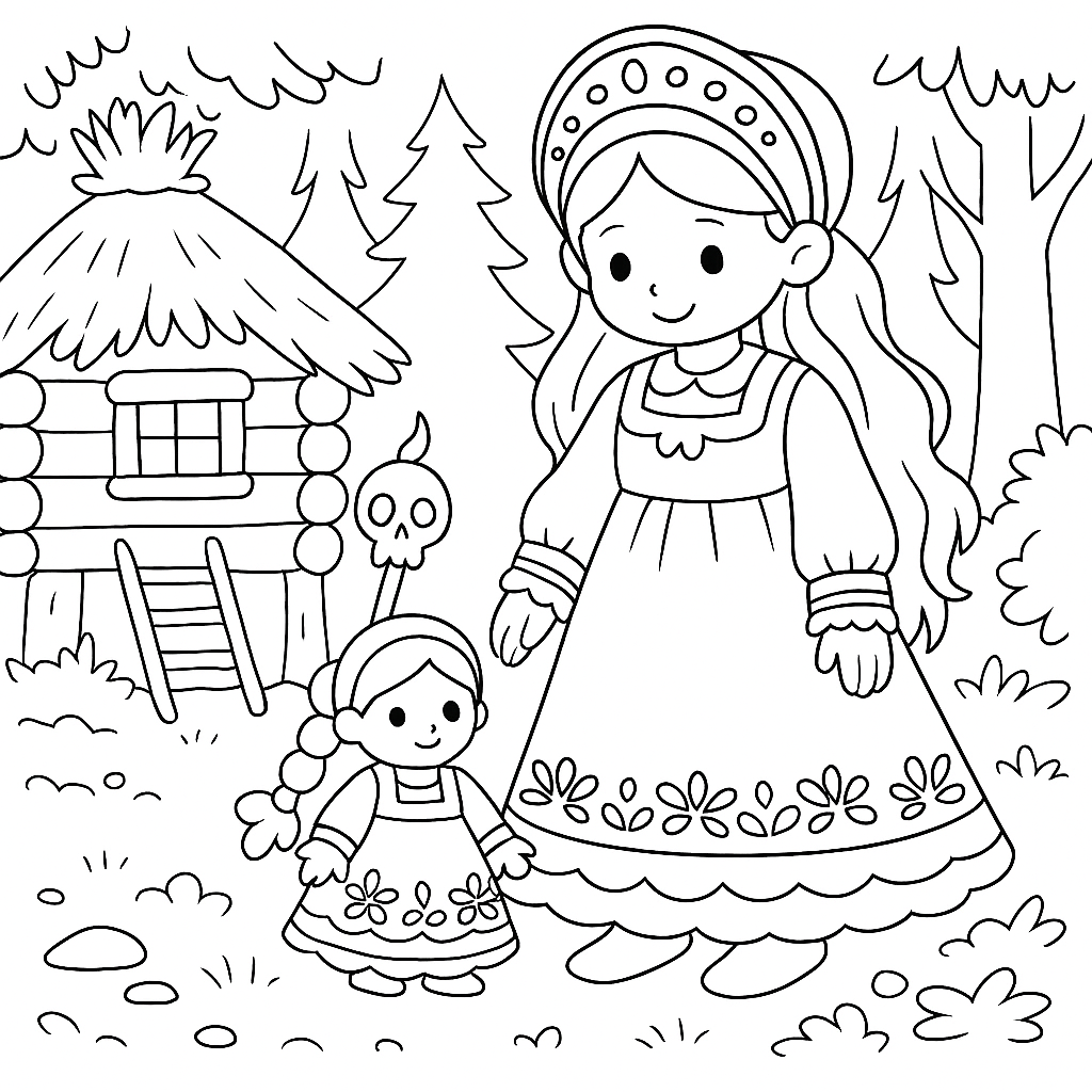 Раскраски: Василиса прекрасная