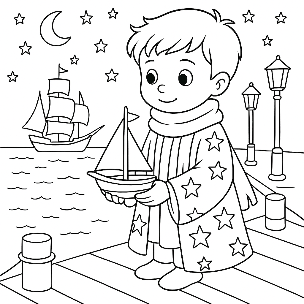 Раскраска по сказке "Маленький принц"