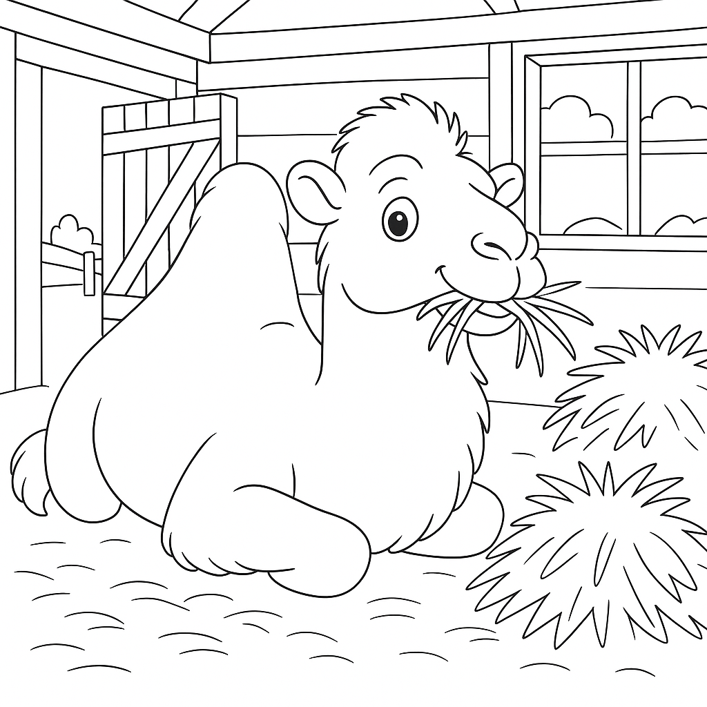 Раскраска по сказке "Верблюд"