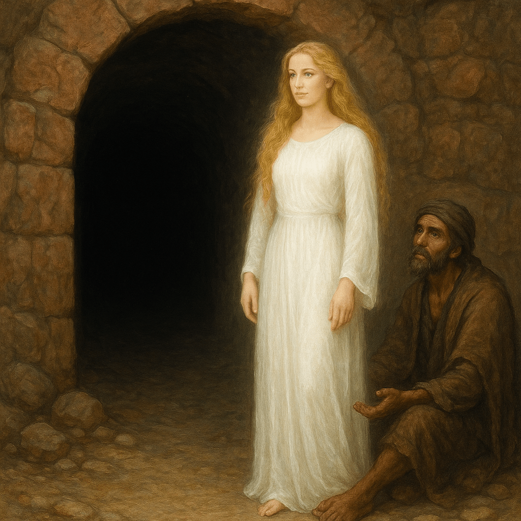 Нищий у входа в волшебную пещеру