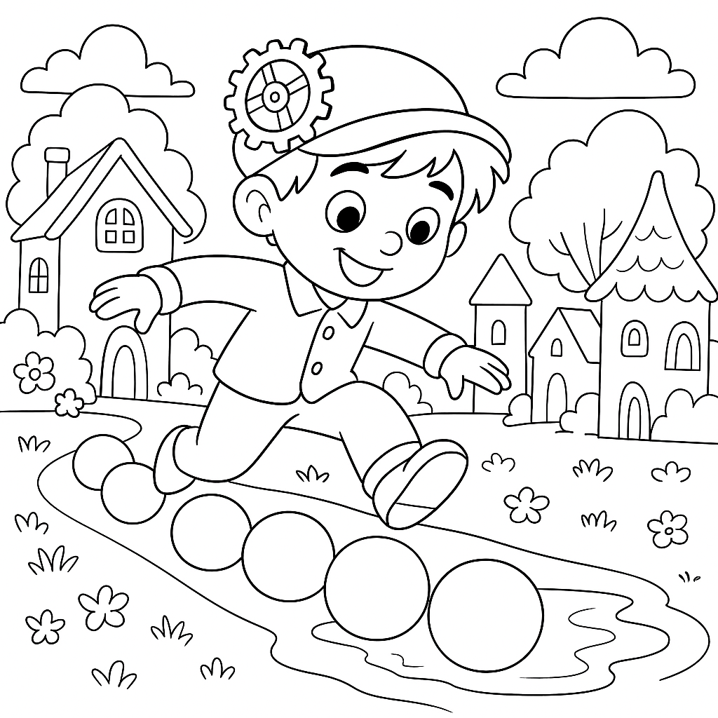 Раскраска по сказке "Город в кармане"