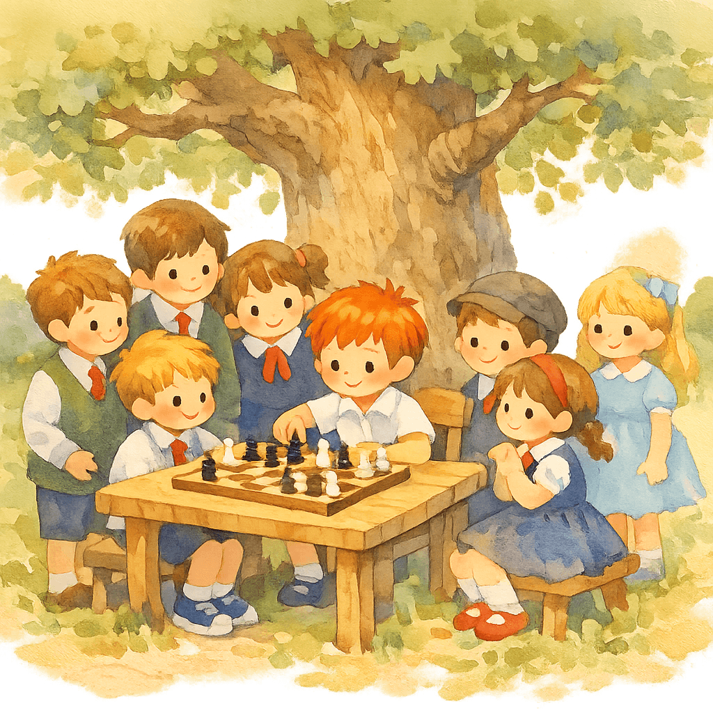 Школьный шахматный турнир под дубом, Витя Веткин и класс