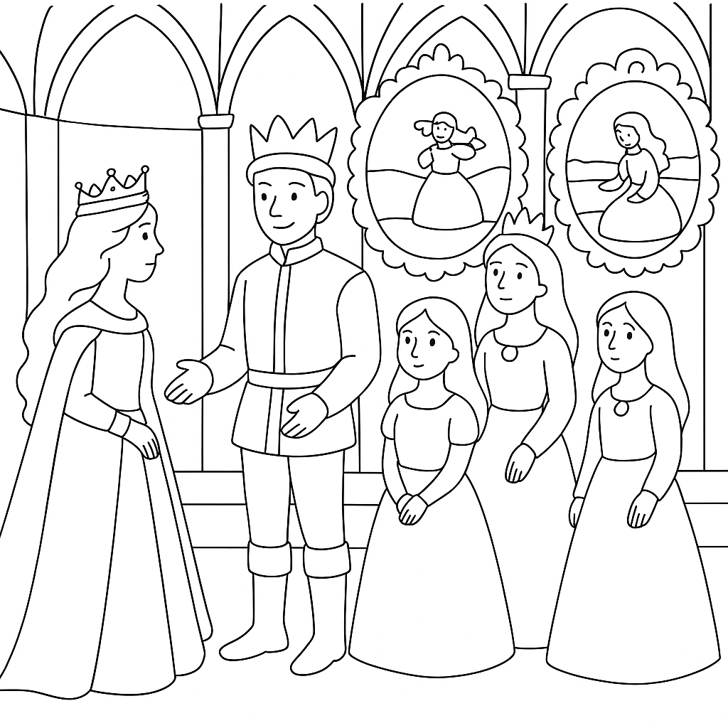 Раскраска по сказке "Грейс и дерек"