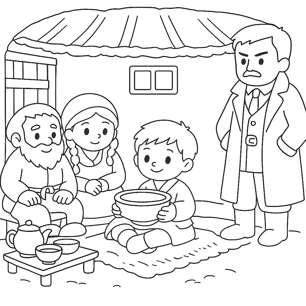 Раскраска по сказке "Мудрый малыш"